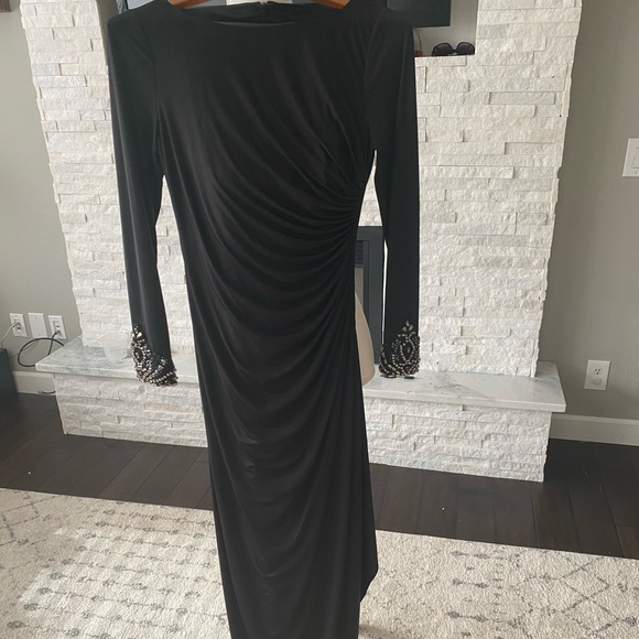 Adrianna papell black embellished gown size 4 - Picture 2 of 5